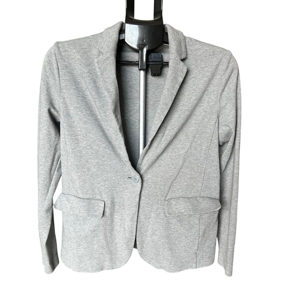 Women's UNIQLO Gray Jacket/Blazer. Small, Pockets, Cotton, Office